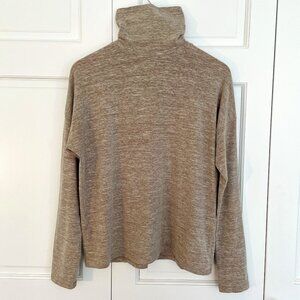 SOLD - Madewell Turtleneck, Long Sleeve T | Heathered Beige/Oatmeal | Size M